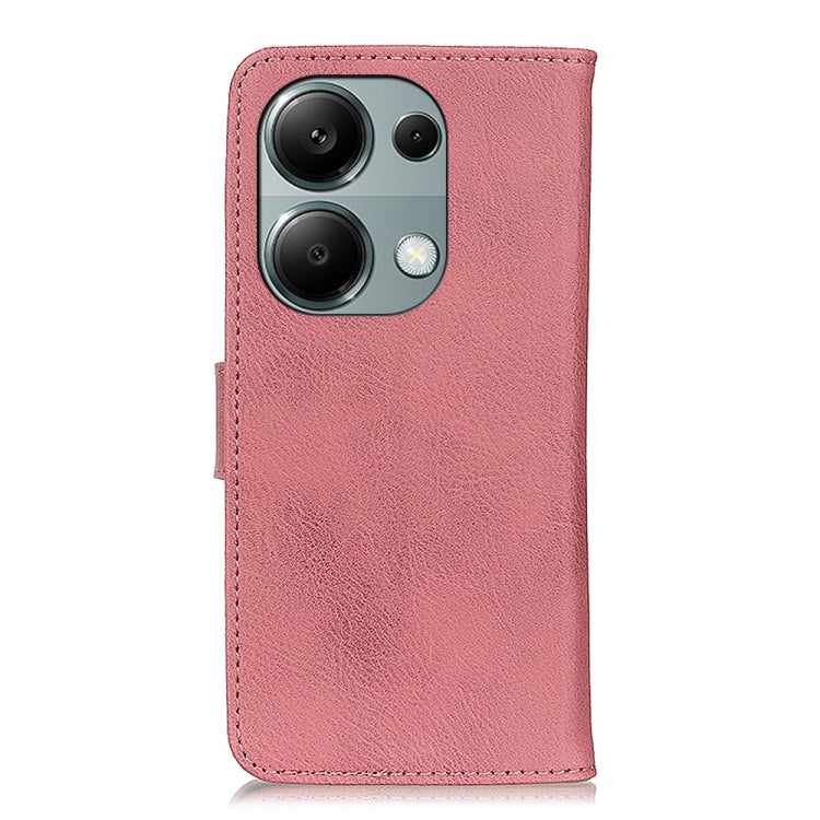 For Xiaomi Redmi Note 13 Pro 4G/Poco M6 Pro 4G KHAZNEH Cowhide Texture Flip Leather Phone Case(Pink) - Note 13 Pro Cases by buy2fix | Online Shopping UK | buy2fix