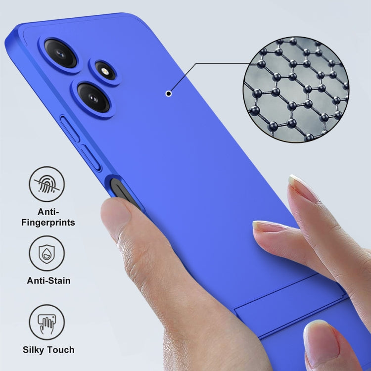 For Xiaomi Redmi 12 5G GKK Three Stage Splicing Full Coverage PC Phone Case with Stand(Blue) - Xiaomi Cases by GKK | Online Shopping UK | buy2fix