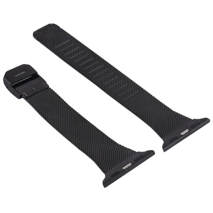 For Apple Watch Series 9&8&7 41mm / SE 3&SE 2&6&SE&5&4 40mm / 3&2&1 38mm Milanese Stainless Steel Watch Band(Black) - Watch Bands by buy2fix | Online Shopping UK | buy2fix