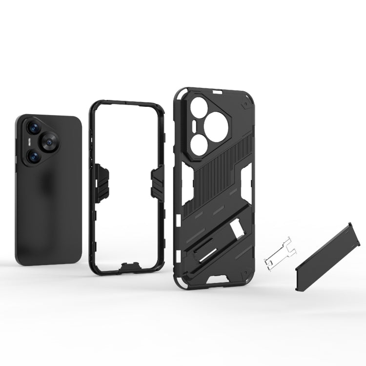 For Huawei Pura 70 Punk Armor 2 in 1 PC + TPU Phone Case with Holder(Grey) - Huawei Cases by buy2fix | Online Shopping UK | buy2fix