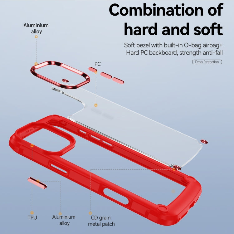 For iPhone 16 Pro Max TPU + PC Lens Protection Phone Case(Red) - iPhone 16 Pro Max Cases by buy2fix | Online Shopping UK | buy2fix