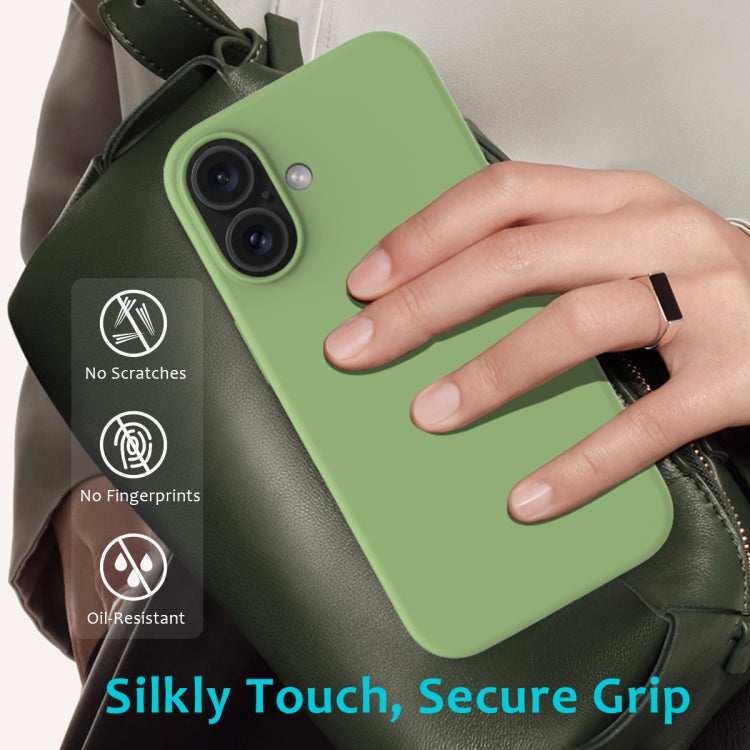 For iPhone 16 Plus Solid Color Silicone Phone Case(Mint Green) - More iPhone Cases by buy2fix | Online Shopping UK | buy2fix