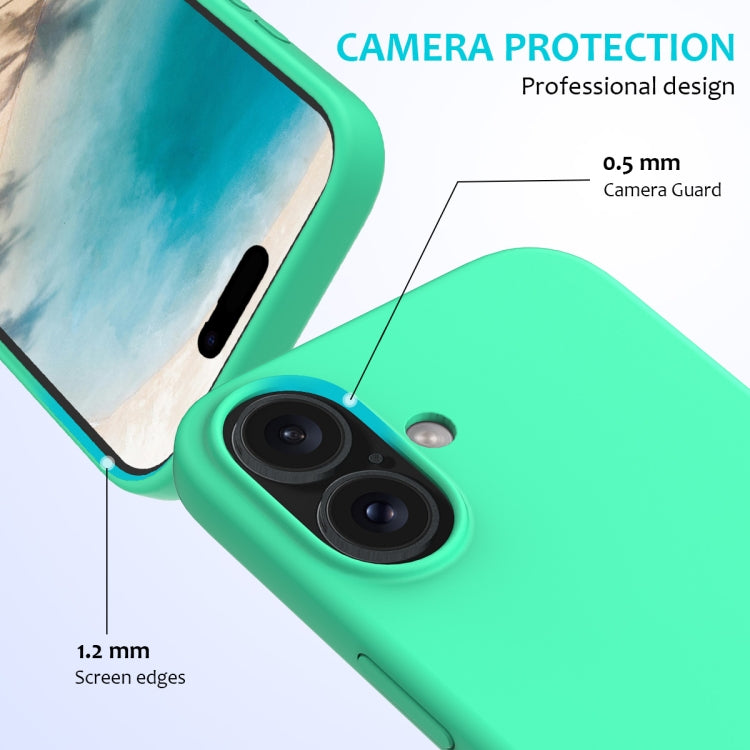 For iPhone 16 Solid Color Silicone Phone Case(Green) - More iPhone Cases by buy2fix | Online Shopping UK | buy2fix