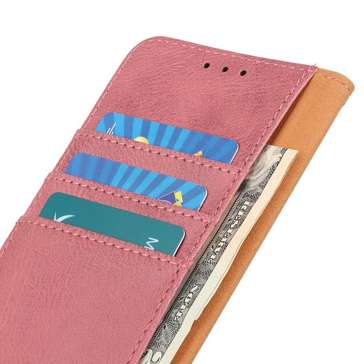 For iPhone 16 Pro KHAZNEH Cowhide Texture Horizontal Flip Leather Phone Case(Pink) - iPhone 16 Pro Cases by buy2fix | Online Shopping UK | buy2fix