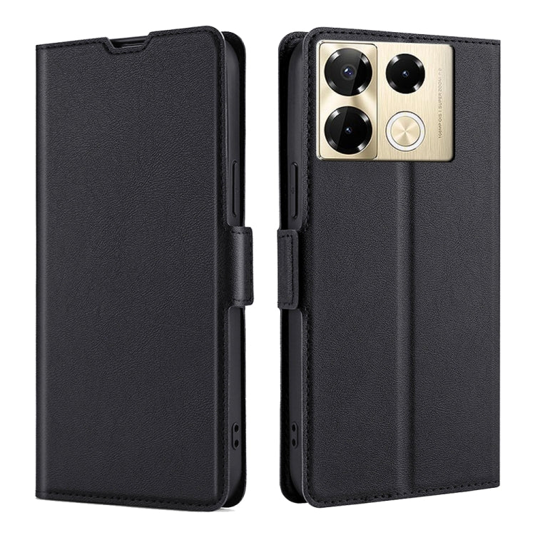 For Infinix Note 40 Pro 4G Ultra-thin Voltage Side Buckle Horizontal Flip Leather Phone Case(Black) - Infinix Cases by buy2fix | Online Shopping UK | buy2fix