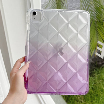 For iPad Air 11 2024 / iPad Pro 11 Gradient Diamond Plaid TPU Tablet Case(Gradient Purple) - iPad Pro 11 (2022/2021) Cases by buy2fix | Online Shopping UK | buy2fix