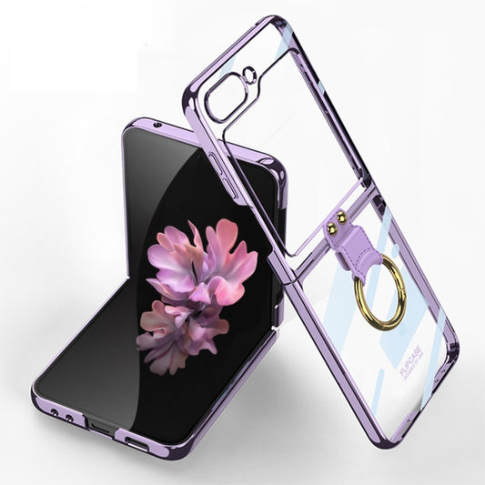 For Samsung Galaxy Z Flip6 GKK Electroplating Phone Case with Ring(Purple) - Galaxy Z Flip6 5G Cases by GKK | Online Shopping UK | buy2fix