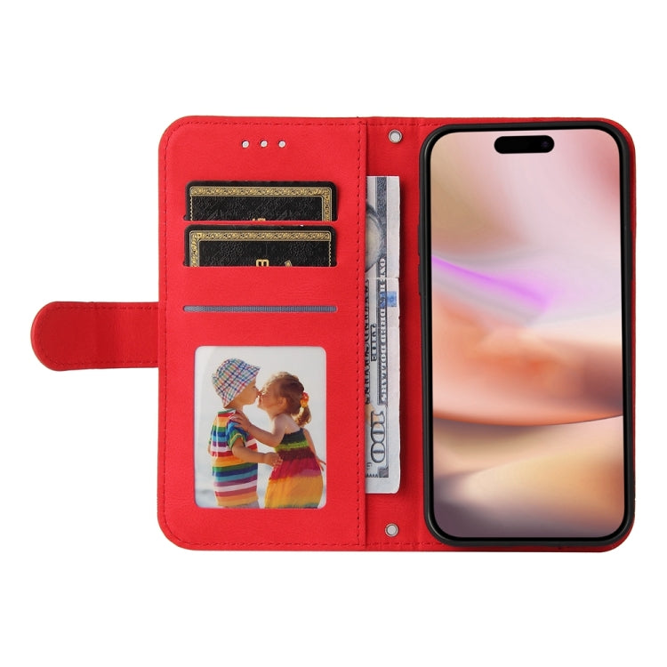 For iPhone 16 Plus Skin Feel Life Tree Leather Phone Case(Red) - iPhone 16 Plus Cases by buy2fix | Online Shopping UK | buy2fix