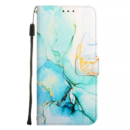 For iPhone 16 Pro PT003 Marble Pattern Flip Leather Phone Case(Green LS003) - iPhone 16 Pro Cases by buy2fix | Online Shopping UK | buy2fix