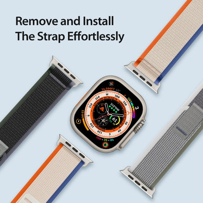 For Apple Watch SE 2023 44mm DUX DUCIS YJ Series Nylon Watch Band(Orange Beige) - Watch Bands by DUX DUCIS | Online Shopping UK | buy2fix