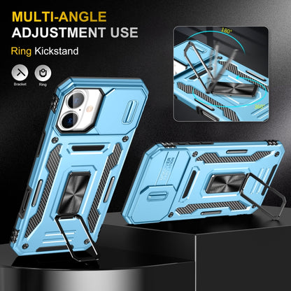 For iPhone 16 Armor PC + TPU Camera Shield Phone Case(Light Blue) - iPhone 16 Cases by buy2fix | Online Shopping UK | buy2fix