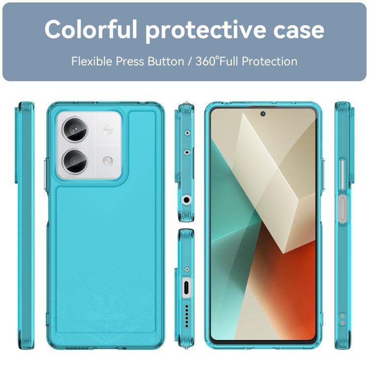 For Xiaomi Poco X6 Neo Candy Series TPU Phone Case(Transparent Blue) - Xiaomi Cases by buy2fix | Online Shopping UK | buy2fix