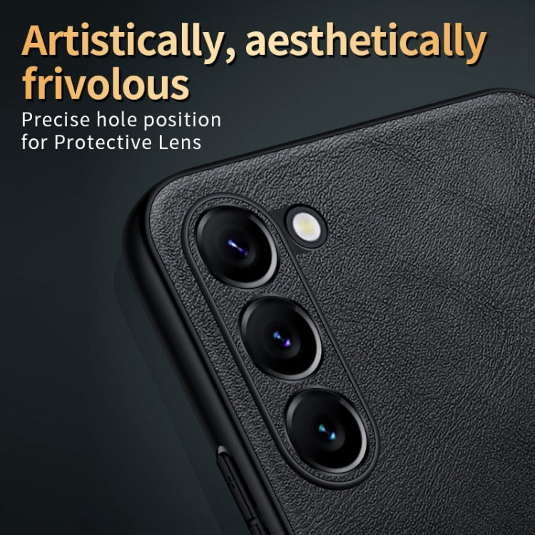 For Samsung Galaxy S23+ 5G SULADA Shockproof TPU + Handmade Leather Phone Case(Black) - Galaxy S23+ 5G Cases by SULADA | Online Shopping UK | buy2fix