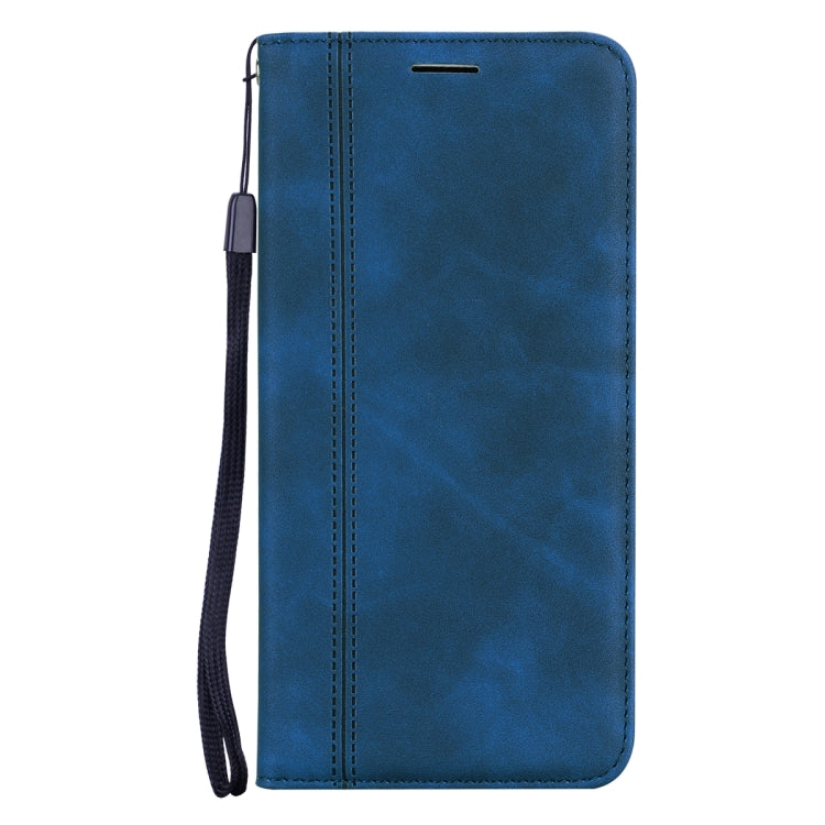 For Samsung Galaxy S24+ Frosted Business Magnetic Horizontal Flip PU Phone Case(Blue) - Galaxy S24+ 5G Cases by buy2fix | Online Shopping UK | buy2fix