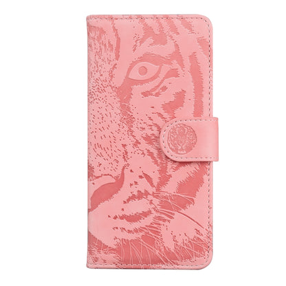 For iPhone SE 2024 Tiger Embossing Pattern Leather Phone Case(Pink) - More iPhone Cases by buy2fix | Online Shopping UK | buy2fix