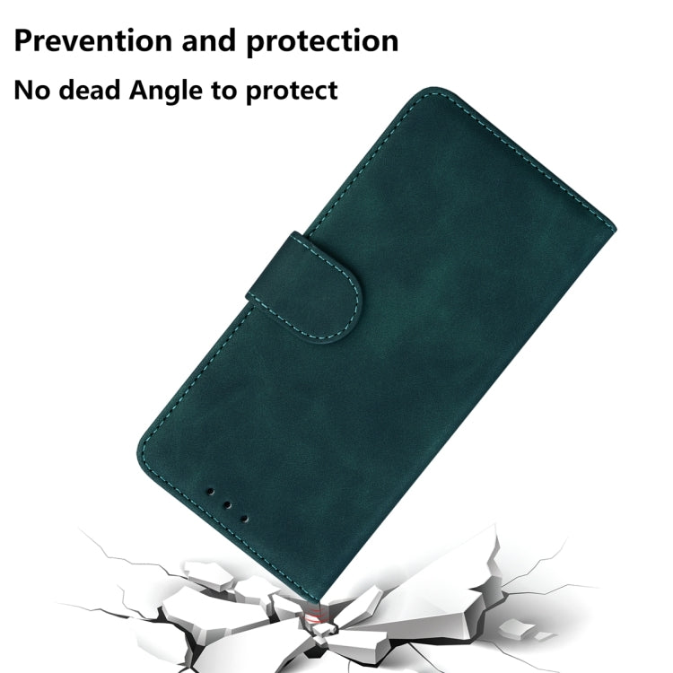 For Xiaomi Redmi Note 13 Pro+ 5G Skin Feel Pure Color Flip Leather Phone Case(Green) - Note 13 Pro+ Cases by buy2fix | Online Shopping UK | buy2fix