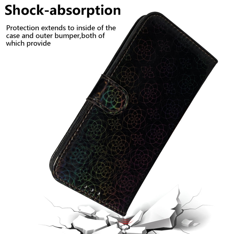 For Motorola Moto G Play 4G 2024 Colorful Magnetic Buckle Leather Phone Case(Black) - Motorola Cases by buy2fix | Online Shopping UK | buy2fix