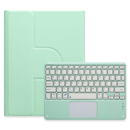 For iPad 10th Gen 10.9 2022 Square Button 360 Degree Rotatable Bluetooth Keyboard Leather Case with Touchpad(Mint Green) - Universal by buy2fix | Online Shopping UK | buy2fix