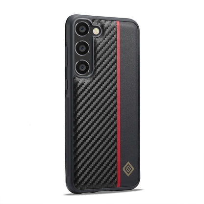 For Samsung Galaxy S23 LC.IMEEKE 3 in 1 Carbon Fiber Texture Shockproof Phone Case(Black) - Galaxy Phone Cases by LC.IMEEKE | Online Shopping UK | buy2fix