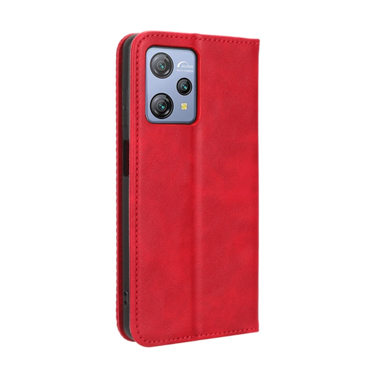 For Blackview A53 / A53 Pro Magnetic Buckle Retro Texture Leather Phone Case(Red) - More Brand by buy2fix | Online Shopping UK | buy2fix