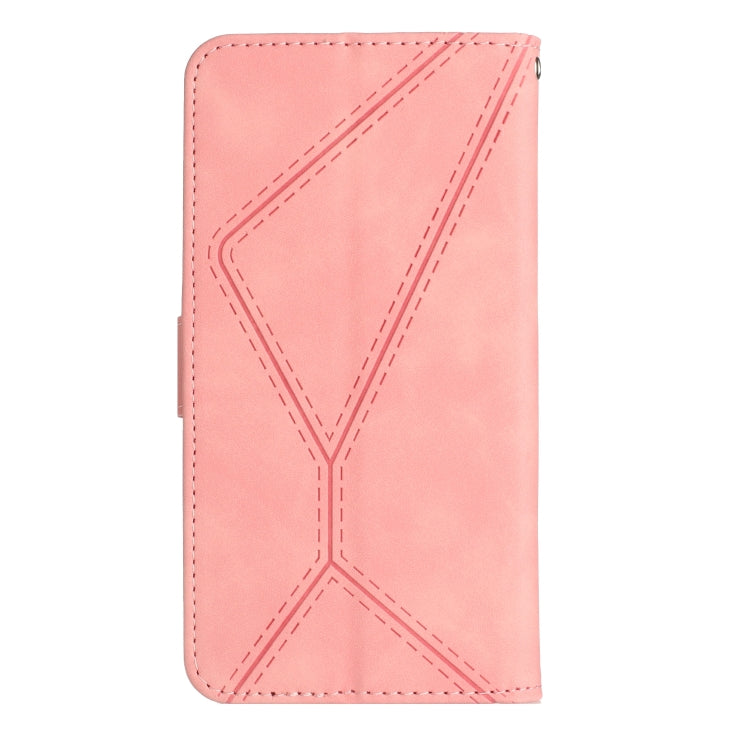 For Samsung Galaxy A15 Stitching Embossed Leather Phone Case(Pink) - Galaxy Phone Cases by buy2fix | Online Shopping UK | buy2fix