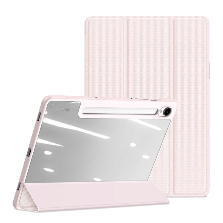 For Samsung Galaxy Tab S9 FE DUX DUCIS TOBY Series Antiskid Leather Tablet Case with Sleep / Wake-up Function(Pink) - Galaxy Tab S9 FE by DUX DUCIS | Online Shopping UK | buy2fix