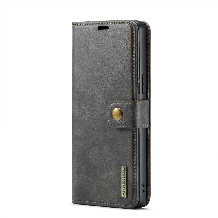 For Sony Xperia 10 VI DG.MING Crazy Horse Texture Detachable Magnetic Leather Phone Case(Grey) - Sony Cases by DG.MING | Online Shopping UK | buy2fix