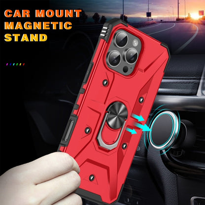 For iPhone 16 Pro Max Ring Holder Phone Case(Red) - iPhone 16 Pro Max Cases by buy2fix | Online Shopping UK | buy2fix