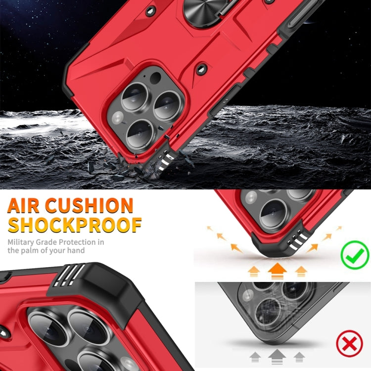 For iPhone 16 Pro Ring Holder Phone Case(Red) - iPhone 16 Pro Cases by buy2fix | Online Shopping UK | buy2fix