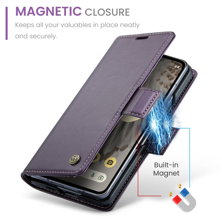 For Google Pixel Fold CaseMe 023 Butterfly Buckle Litchi Texture RFID Anti-theft Leather Phone Case(Pearly Purple) - Google Cases by CaseMe | Online Shopping UK | buy2fix