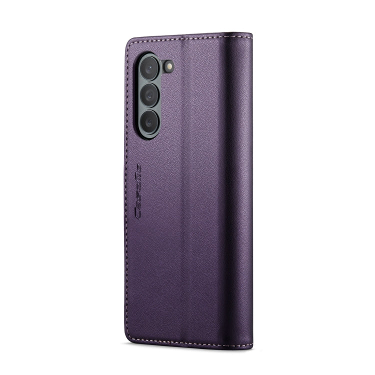 For Samsung Galaxy Z Fold6 5G CaseMe 023 Butterfly Buckle Litchi Texture RFID Anti-theft Leather Phone Case(Pearly Purple) - Galaxy Z Fold6 5G Cases by CaseMe | Online Shopping UK | buy2fix