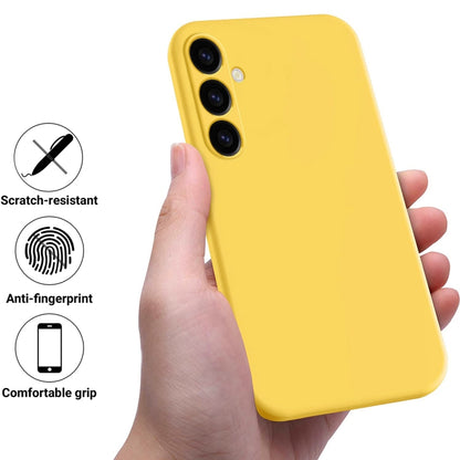 For Samsung Galaxy S23 FE 5G Pure Color Liquid Silicone Shockproof Phone Case(Yellow) - Galaxy S23 FE 5G Cases by buy2fix | Online Shopping UK | buy2fix