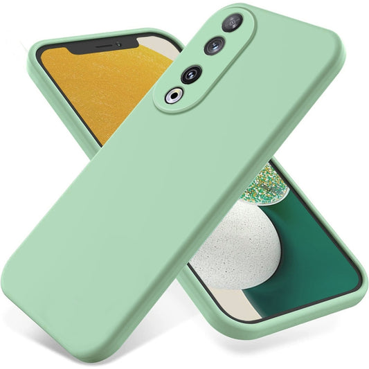 For Honor 90 Pure Color Liquid Silicone Shockproof Phone Case(Green) - Honor Cases by buy2fix | Online Shopping UK | buy2fix