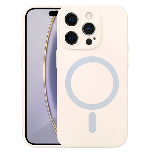 For iPhone 16 Pro Max Liquid Silicone Magsafe Phone Case(White) - iPhone 16 Pro Max Cases by buy2fix | Online Shopping UK | buy2fix