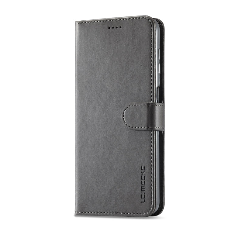 For Samsung Galaxy A05S LC.IMEEKE Calf Texture Leather Phone Case(Grey) - Galaxy Phone Cases by LC.IMEEKE | Online Shopping UK | buy2fix