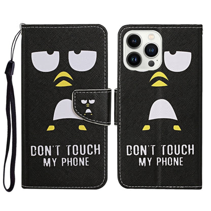 For iPhone 16 Pro Max 3D Colored Drawing Flip Leather Phone Case(Penguins) - iPhone 16 Pro Max Cases by buy2fix | Online Shopping UK | buy2fix