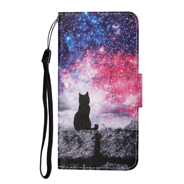 For iPhone 16 Pro 3D Colored Drawing Flip Leather Phone Case(Star Cat) - iPhone 16 Pro Cases by buy2fix | Online Shopping UK | buy2fix