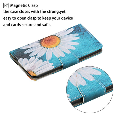 For iPhone 16 3D Colored Drawing Flip Leather Phone Case(Chrysanthemum) - iPhone 16 Cases by buy2fix | Online Shopping UK | buy2fix