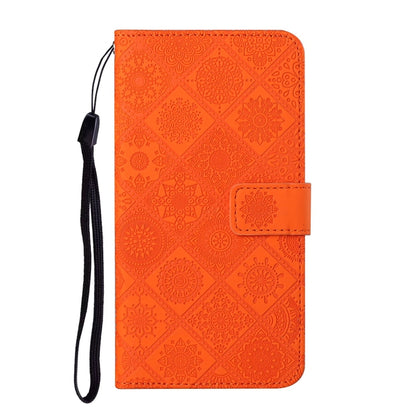 For iPhone 16 Pro Max Ethnic Style Embossed Pattern Leather Phone Case(Orange) - iPhone 16 Pro Max Cases by buy2fix | Online Shopping UK | buy2fix