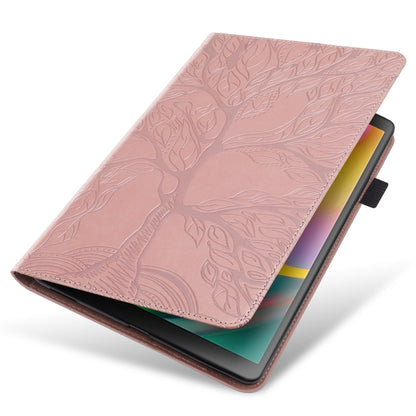 For Samsung Galaxy Tab S9 / S8 / S7 Life Tree Series Horizontal Flip Leather Tablet Case(Rose Gold) - Galaxy Tab S8 Cases by buy2fix | Online Shopping UK | buy2fix