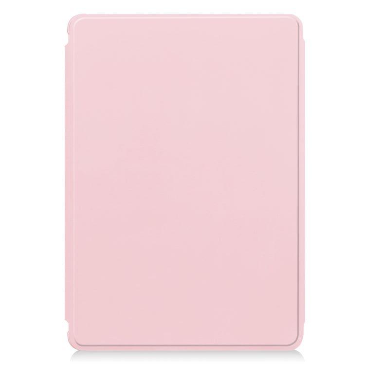 For Samsung Galaxy Tab S9 360 Rotation Transparent Smart Leather Case(Pink) - Galaxy Tab S9 Cases by buy2fix | Online Shopping UK | buy2fix