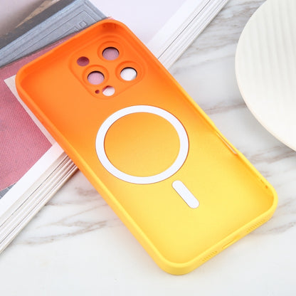 For iPhone 16 Pro Max Liquid TPU Silicone Gradient MagSafe Phone Case(Orange Yellow) - iPhone 16 Pro Cases by buy2fix | Online Shopping UK | buy2fix