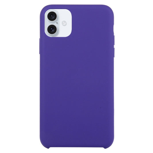 For iPhone 16 Plus Solid Silicone Phone Case(Dark Purple) - iPhone 16 Plus Cases by buy2fix | Online Shopping UK | buy2fix