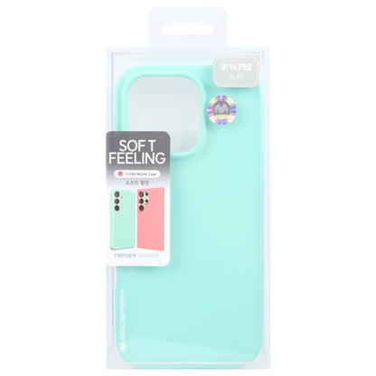 For iPhone 16 Pro Max GOOSPERY SOFT FEELING Liquid TPU Soft Phone Case(Mint Green) - iPhone 16 Pro Max Cases by GOOSPERY | Online Shopping UK | buy2fix