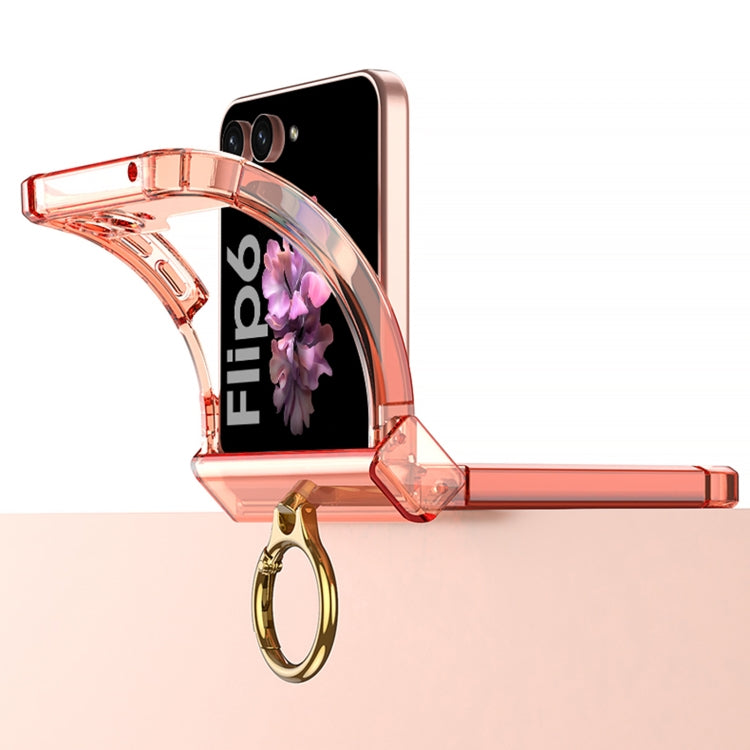 For Samsung Galaxy Z Flip6 GKK MagSafe Airbag Hinge Shockproof Phone Case with Ring Holder(Orange) - Galaxy Z Flip6 5G Cases by GKK | Online Shopping UK | buy2fix