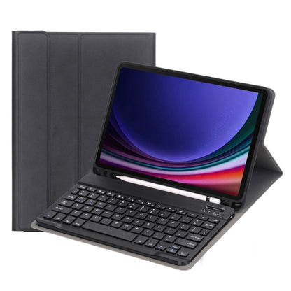 For Samsung Galaxy Tab S9 FE A710B Candy Color TPU Bluetooth Keyboard Leather Tablet Case with Pen Holder(Black) - Samsung Keyboard by buy2fix | Online Shopping UK | buy2fix