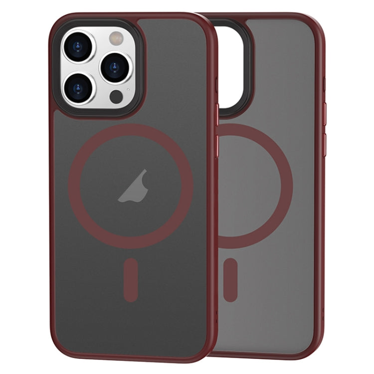 For iPhone 13 Pro Max Brilliant Series MagSafe Micro-frosted Anti-fingerprint PC Phone Case(Purplish Red) - iPhone 13 Pro Max Cases by buy2fix | Online Shopping UK | buy2fix