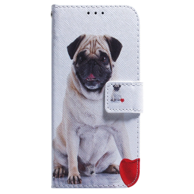 For OnePlus 13 Coloured Drawing Flip Leather Phone Case(Pug) - OnePlus Cases by buy2fix | Online Shopping UK | buy2fix