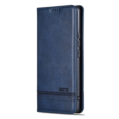 For OPPO Find X7 Ultra AZNS Magnetic Calf Texture Flip Leather Phone Case(Dark Blue) - OPPO Cases by AZNS | Online Shopping UK | buy2fix