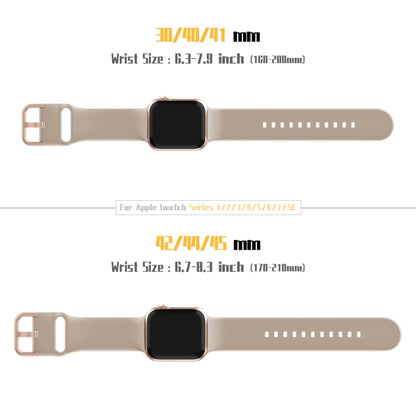 For Apple Watch Series 8 45mm Pin Buckle Silicone Watch Band(Milk Tea) - Watch Bands by buy2fix | Online Shopping UK | buy2fix